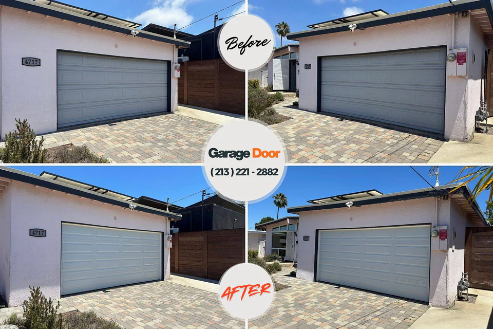 Before and after: garage door repair Marana, AZ